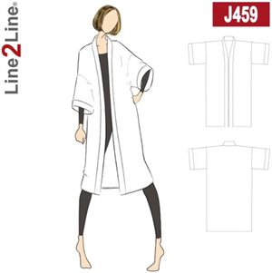 Line2Line snitmønster - J459 Kimono